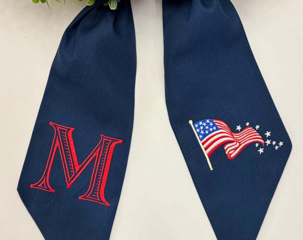Patriotic Wreath Sash