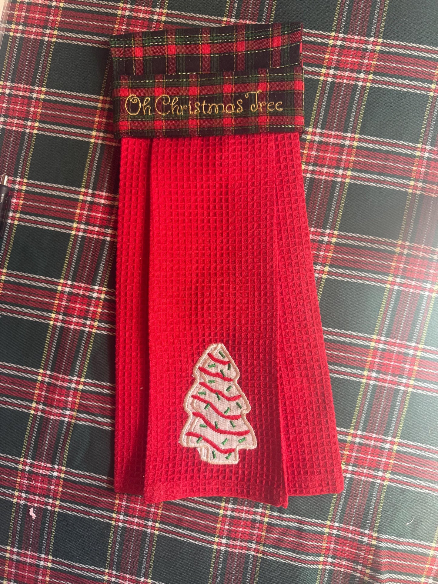 Oh Christmas Tree Hanging Dish Towel